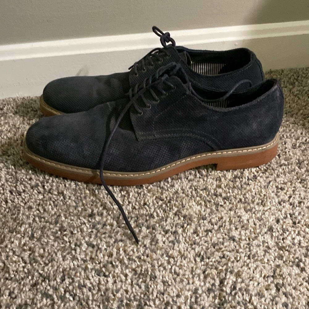 Men’s Blue Suede Dress Shoes